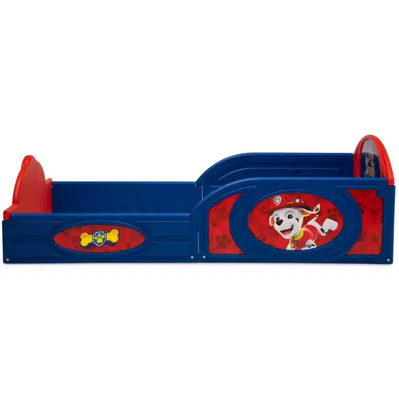 Lit pour enfant en plastique Delta Children « Sommeil et jeu » avec rails de protection intégrés – Pat' Patrouille